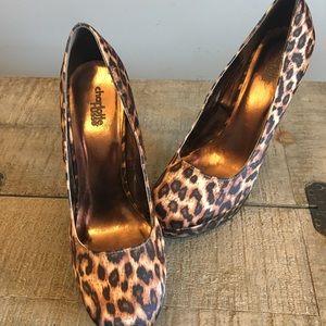 Leopard print heels